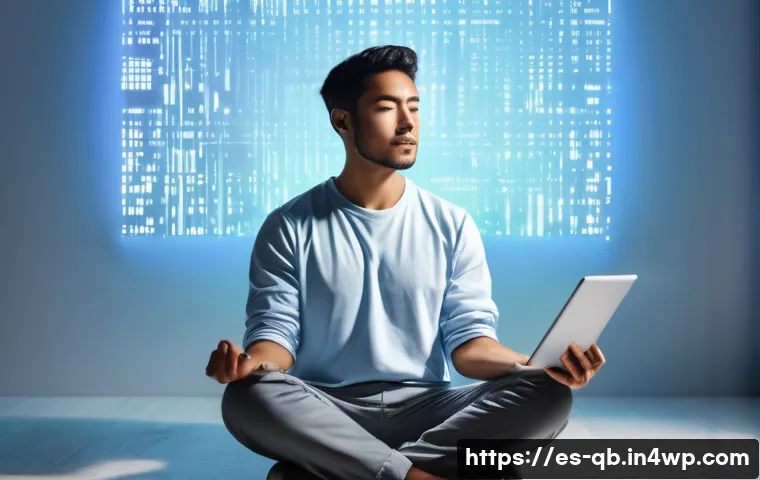 정보 다이어트법과 직장 내 갈등 해소 - **Digital Overload to Peaceful Focus:** A diverse adult individual, dressed in comfortable, modern c...